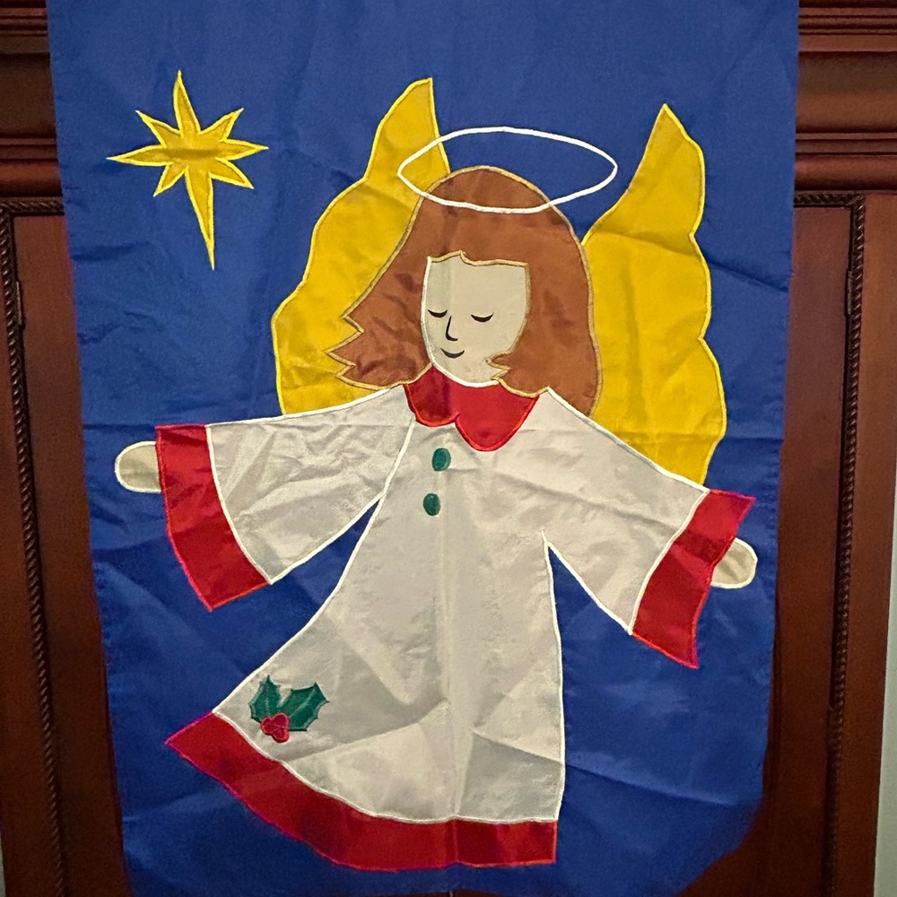 Festive Angel Star House Flag 2 ft by 4 ft